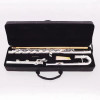 Professional Silver Plated Bass Flute C Key Off Set G Italian Pads With Case