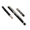 Professional Ebony flute Open Hole Silver Plated French keys Grenadilla Wood body with Case