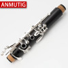 ANMUTIG Bb Professional Ebony Clarinet, 17, 18 Keys, Wood Silvering Key