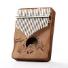 17 Keys Kalimba Mahogany African Thumb Piano Mbira Body Musical Instrument With Tuning Hammer Learning Book Children Gift