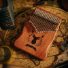 17 Keys Kalimba Mahogany African Thumb Piano Mbira Body Musical Instrument With Tuning Hammer Learning Book Children Gift
