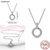 Real 925 Sterling Silver Necklace For Women Round Pendent Sparkling Pave CZ Necklace Fashion Anniversary Birthday Jewelry Gifts