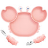 Qshare Baby Silicone Dishes Children's Tableware Plate Baby Non-slip Feeding Bowl BPA Free Kids Dinner Plate Baby Accessories