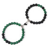 Hot Sale 2Pcs/Set Beads Bracelet For Lovers Natural Stone Distance Heart Magnet Couple Bracelets Friendship Fashion Jewelry Gift