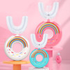 Children 360 Degree Cartoon Manual Toothbrush Kids Silicone U-shaped Tooth Brush Soft Silicone Child Toothbrush