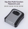 Wall Mount Key Lock Box 4 Digit Password Code Security Lock No Key for Home Office Key Safe Secret Storage Box Organizer