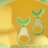 Children 360 Degree U-shaped Toothbrush  Boy Girl Silicone Teeth Child Oral Care Tools Kids Avocado Teeth Care Cleaning Teether