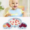 8pcs/setBaby Silicone Tableware Set Infant Crab Shape Plate with sucker Waterproof Bib Newborn Feeding Burp Toddler Dinner Plate