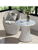 Small Tables And Chairs Cane Three-piece Outdoor Balcony Combination Web Celebrity Outdoor Terrace Garden Leisure Tea Table Of