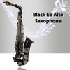 Black Eb Alto Saxophone Sax Brass Body White Shell Keys Woodwind Instrument with Carry Case Gloves Cleaning Cloth Brush Sax Neck