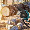 8 Inch Electric Chainsaw Brushless Rechargeable Battery Variable Speed Woodworking Garden Pruning Saw Power Tool for Makita 18V