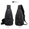 New USB Charging Chest Bag with Headset Hole Mens Multifunction Single Strap Anti Theft Chest Bag with Adjustable Shoulder Strap