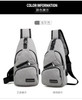 New USB Charging Chest Bag with Headset Hole Mens Multifunction Single Strap Anti Theft Chest Bag with Adjustable Shoulder Strap