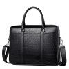 Oyixinger Men's Bag Fashion Business Briefcase For Men Crocodile Pattern Leather Handbag For 14inch Laptop Casual Shoulder Bags