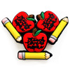 10Pcs Apple Pencil Silicone Beads Food Grade DIY Pacifier Chain Teeth Chew Beads Baby Toys Necklace Accessories