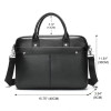 Briefcase Men Business Leather Laptop Case Convenient File Bag Solid Color Minimalist Administrative Large Capacity Briefcase