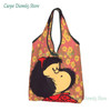 Vintage Mafalda Manga Grocery Shopping Bags Kawaii Shopper Tote Shoulder Bags Big Capacity Portable Quino Comic Cartoon Handbag