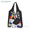 Vintage Mafalda Manga Grocery Shopping Bags Kawaii Shopper Tote Shoulder Bags Big Capacity Portable Quino Comic Cartoon Handbag