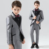 Two Pieces Tuxedo Boy Suit Set (Jacket+Pants) 2023 New High Quality Fashion Children's Handsome Gentlemen Clothing Set