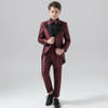 Two Pieces Tuxedo Boy Suit Set (Jacket+Pants) 2023 New High Quality Fashion Children's Handsome Gentlemen Clothing Set
