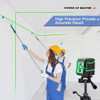 2 Lines Green Beams Laser Leveler Self-Leveling Laser Level Straight Line Laser Level for Tile Construction Wall Picture Hanging