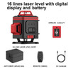 WEIDDW 3D/4D 12/16 Lines Laser Level Horizontal Vertical with Remote Control 360°Self-leveling Professional 8 lines Laser Levels