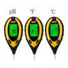 Soil PH Meter Tester Soil Tester PH Moisture meter Temperature Sunlight Intensity measurement Analysis Soil Acidity Test 4 in 1