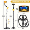 TC500 Metal Detector Underground Professional Depth Search Finder Gold Detector Treasure Hunter Detecting Pinpointer Waterproof