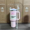 Stanley 40Oz Cup with Straw Cold Insulation Stainless Steel Vacuum Insulated Car Mug Thermal Iced Travel Cup Water Bottle