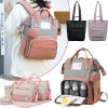 Multi-functional mommy bag large capacity portable travel bag diaper storage bottle insulation bag fashionable bag for outing