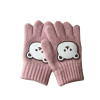 1 Pair Winter Gloves Children Knitting Mittens Full Finger Design Unisex Pattern