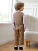 Children's Spring Autumn British Style Vest Suit Boys Wedding Piano Photo  Host Chorus Costume Kids Waistcoat Pants Bowtie