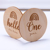 19pcs/lot Baby Milestone Number Monthly Memorial Cards Newborn Baby Wooden Engraved Age Photography Accessories Birthing Gift