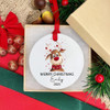 Personalized Christmas Deer Baby Ornament Custom Xmas Infant Keepsake Gift Christmas Photo Prop Baby Photography Accessories