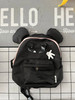 New Style Children's Bag Girls Boys Disney Brand Mickey Mouse Backpack Black Nylon Zipper Two Shoulders WaterProof Schoolbag