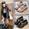 Children‘s Leather Shoes Rhinestone bowkont Girls Party Flats Kids Loafers 2023 New Arrival Student Princess Performance Shoes