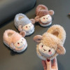 New Winter Children’s Baby Warm Cotton Shoes Boys Girls Cartoon Sheep Non-slip Shoes Kids Soft Sole Plush House Indoor Slippers