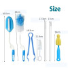 7pcs Baby Bottle Cleaning Brush Set Baby Pacifier Sucking Tube Sponge Cleaner Nipple Straw Cup Washing Kitchen Cleaning Tool Set