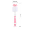 2-in-1 Bristle Bottle Brush With Nipple Brush And Stand, Baby Bottle Brush Set, Daily Use Multifunctional Cleaning Brush