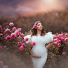 Maternity Photography Props Baby Shower Long Dresses Pregnancy Photo Shoot Dress Comfortable Stretch Cloth Pregnant Women Dress