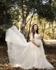 Off Shoulder Lace Maternity Dress for Photoshoot Pregnancy Dresses Pregnant Women's Gown Photography Props Photo Shoot