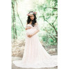 Maternity Photography Props Shooting Accessories Dress for Photo Shoot Lace Pregnant Women Tail Short Sleeve