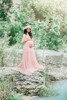 Maternity Photography Props Shooting Accessories Dress for Photo Shoot Lace Pregnant Women Tail Short Sleeve