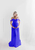 Women Pregnancy Fashion Solid Color Long Dress Summer Maternity Dresses for Photo Shoot Photography Props