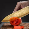 Golden Titanium Plated  Kitchen Knives Bone Chef Silcing Fruit Meat Cutters