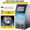 VEVOR 30KG 35KG 40KG 60KG/24H Commercial Ice Maker Ice Cube Machine High Ice Yield & Storage Home Appliance for Bar Cafeteria