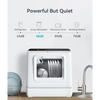 ecozy Portable Dishwasher Countertop, Mini Dishwasher with a Built-in 5L Water Tank, No Hookup Needed, 6 Washing Programs
