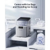 Two ways to add water Ecozy portable ice maker countertop, ready 24 ice cubes in 13 minutes, 44 pounds per day