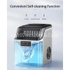 Two ways to add water Ecozy portable ice maker countertop, ready 24 ice cubes in 13 minutes, 44 pounds per day