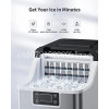 Two ways to add water Ecozy portable ice maker countertop, ready 24 ice cubes in 13 minutes, 44 pounds per day